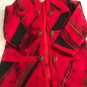 Beautiful tunic red and black  jacket